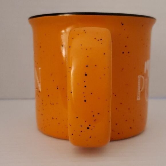 Orange Ceramic Mornin' Pumpkin 15 oz Cup Mug Fall Coffee Tea Hot Cocoa CHOCOLATE - Picture 6 of 12